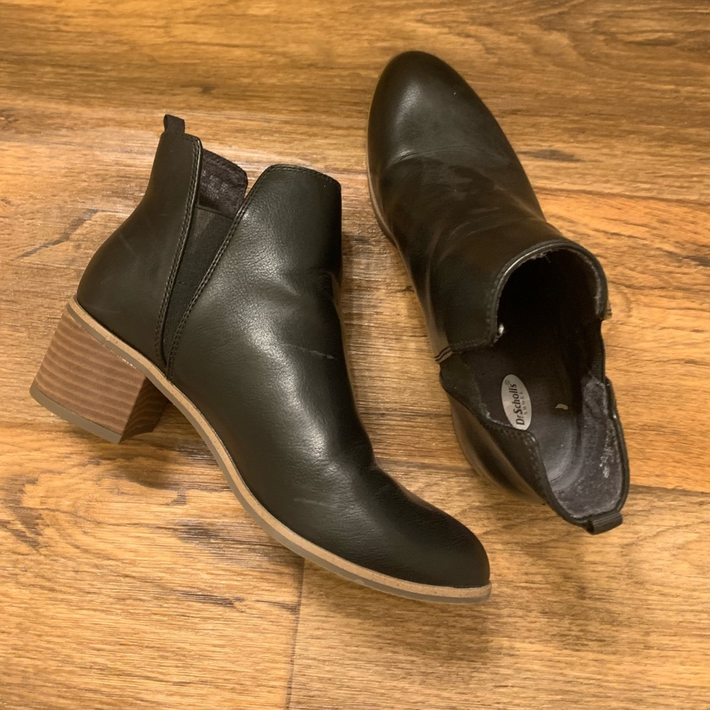 Black Leather Booties